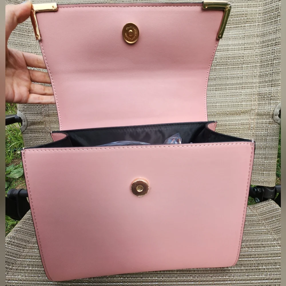 NWT Dune London Pink Snake Print Handbag Adjustable Crossbody